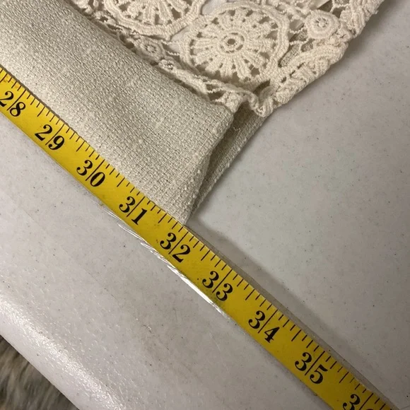 Insight Blazer Ivory Double Row Big Buttons Lace Hem Vintage 80's Style Size 12 - Picture 3 of 9